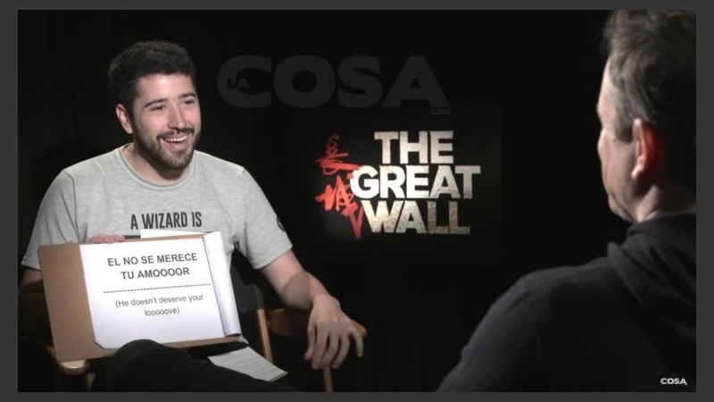 Matt Damon cantó algunas frases de reconocidas cumbias argentinas.