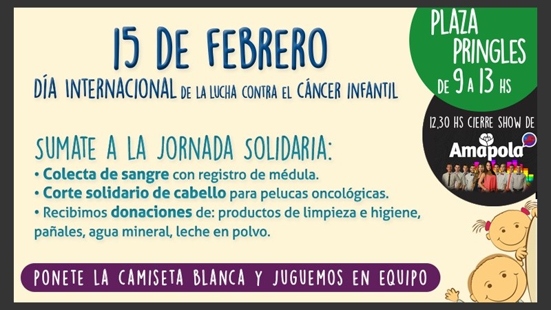 Rosario se suma a la lucha contra el cáncer infantil.