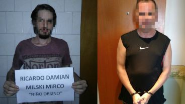 Los dos detenidos Ricardo Damián Mirco Milski, alias “Niño Orsino” y Martín Horacio Trabucco.