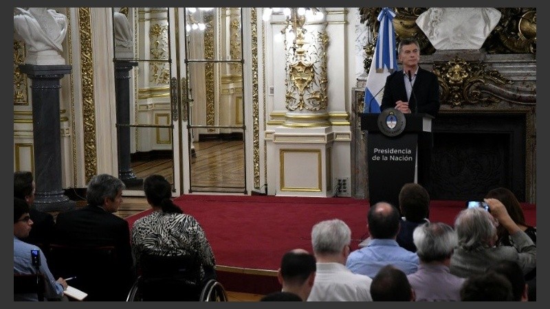 El jefe de Estado habló en el Museo de la Casa Rosada.