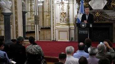 El jefe de Estado habló en el Museo de la Casa Rosada.