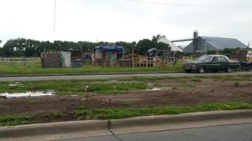 El predio tomado en Avellaneda y Uriburu.