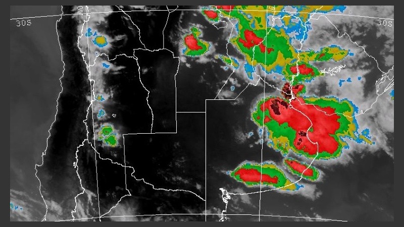 La imagen satelital del SMN.