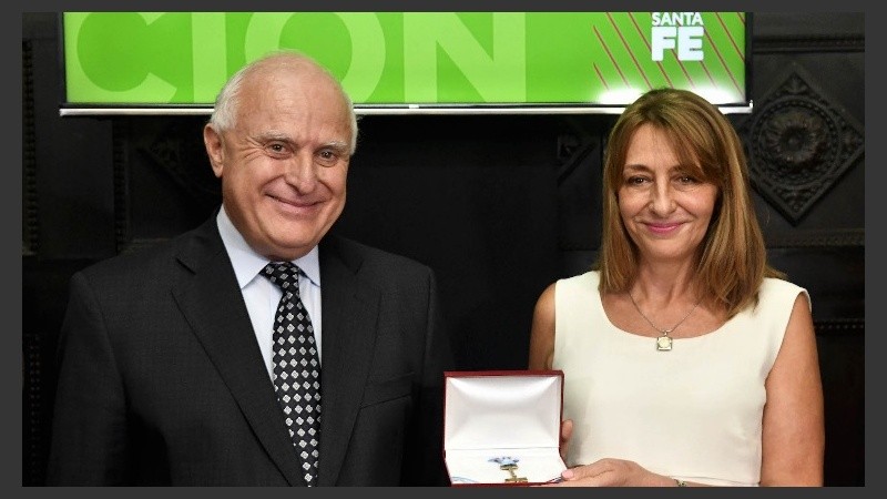 El gobernador Lifschitz y la procuradora Gils Carbó.