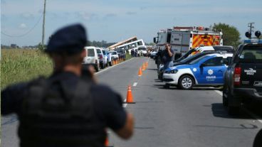 Gran despliegue policial en la zona.