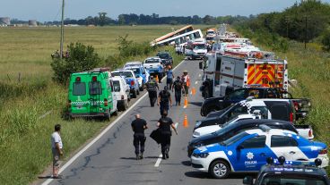 La zona del choque en la ruta 33.