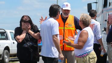 Dolor de los familiares que llegaban al lugar.