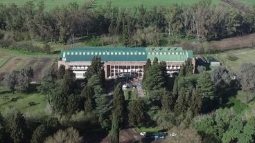 El edificio central de la facultad de Agrarias en Zavalla.