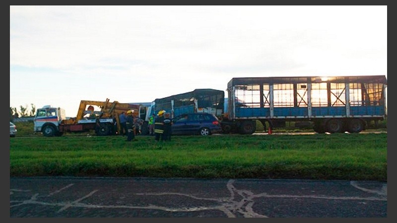 El choque ocurrió en la autopista Rosario-Santa Fe.