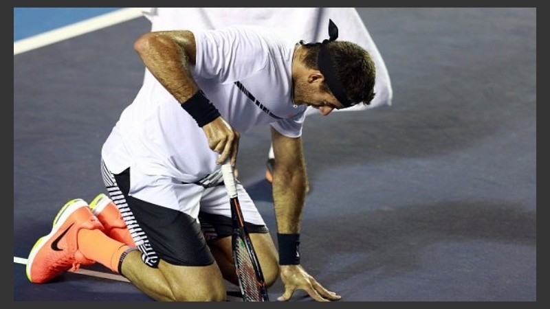 La imagen de Delpo luego de batallar ante Nole