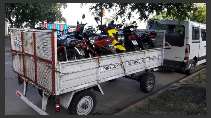 Una gran cantidad de motos fueron decomisadas esta semana. 
