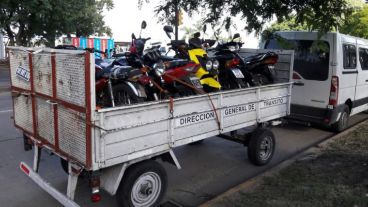 Una gran cantidad de motos fueron decomisadas esta semana.