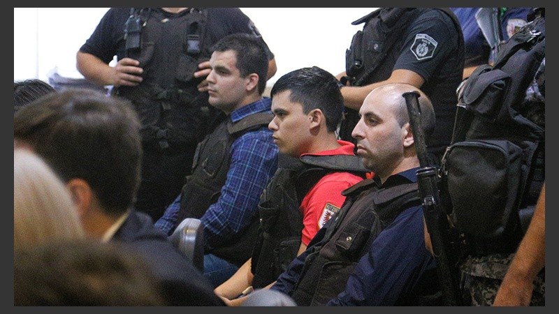 Bassi, Damario, Muñoz y Zalazar en el banquillo de los acusados. 