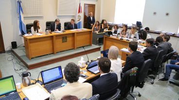 Bassi, Damario, Muñoz y Zalazar en el banquillo de los acusados.