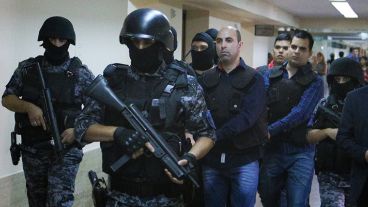 Bassi, Damario, Muñoz y Zalazar en el banquillo de los acusados.