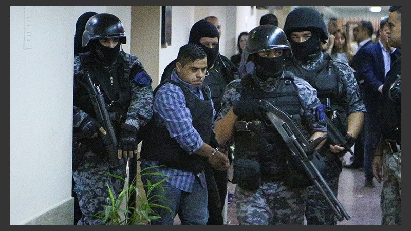 Bassi, Damario, Muñoz y Zalazar en el banquillo de los acusados. 