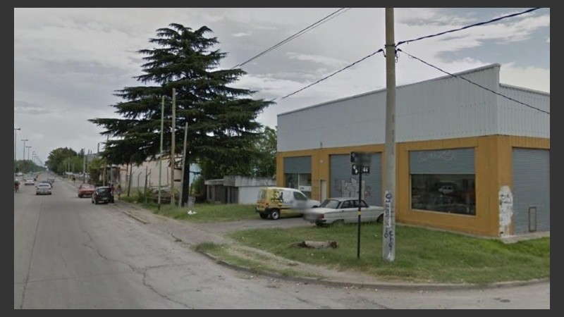 El lugar del intento de robo al ex comisario. 