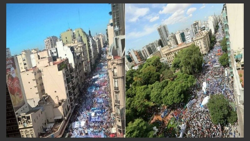 Miles de docentes marcharon al Ministerio de Educación de la Nación para pedir paritaria federal.
