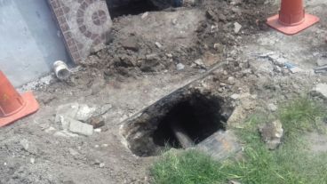 El lugar donde trabajaba el joven herido.