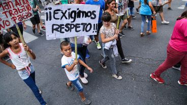 La marcha donde los niños también dijeron presente.