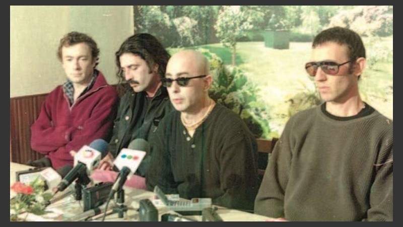 Imagen de la histórica conferencia de prensa en el hotel Savoy. 