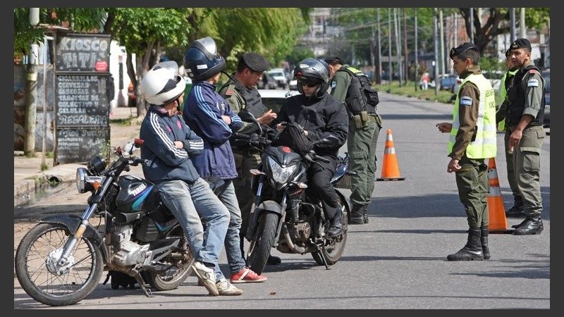 Un control de Gendarmería en Rosario.