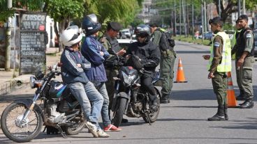 Un control de Gendarmería en Rosario.