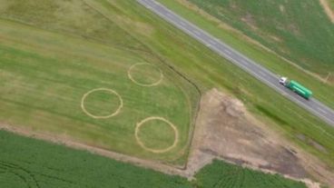 La imagen aérea de los tres círculos.
