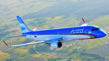 El avión era de la empresa Austral.