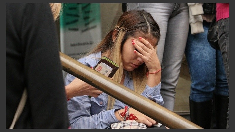 Jésica durante el juicio contra Anchával.