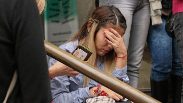 Jésica durante el juicio contra Anchával.