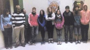 Los detenidos por la Policía de Turismo.