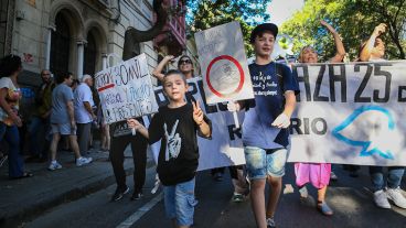 Muchos jóvenes se movilizaron este viernes.