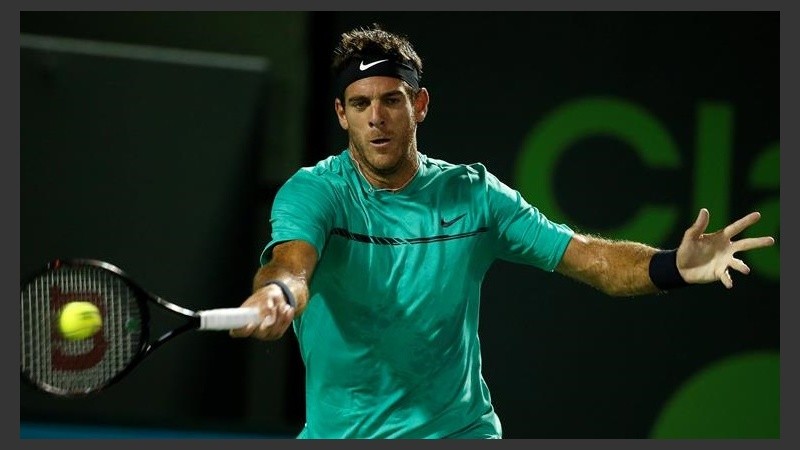 Del Potro en el partido de este domingo en Miami.