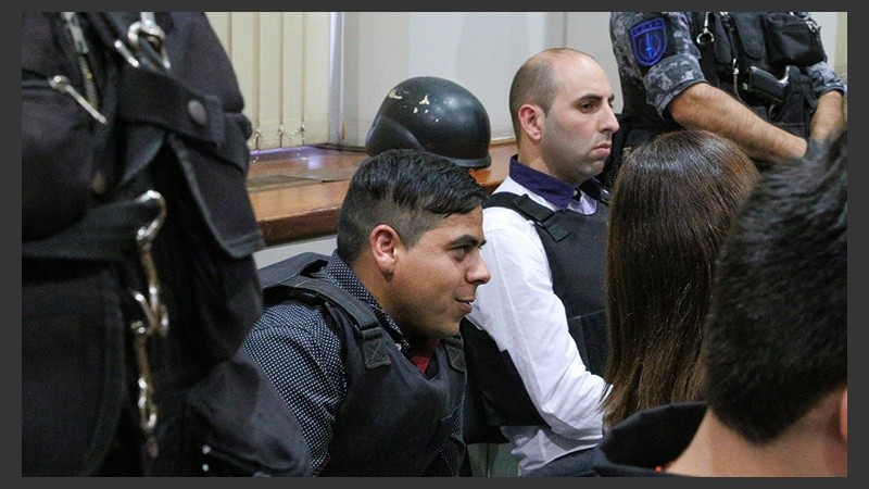 Los acusados en el momento de la lectura del fallo.