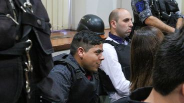 Los acusados en el momento de la lectura del fallo.