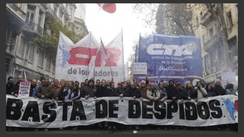Las CTA de los Trabajadores y la Autónoma movilizan este jueves. 