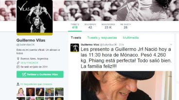 Vilas celebró en Twitter.