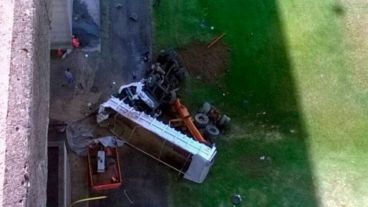 Desde el puente, impactante imagen del accidente