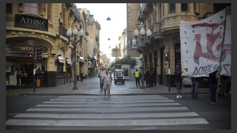 El centro, con casi nula actividad.