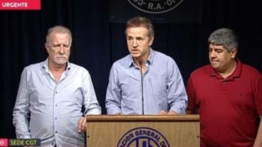 Los referentes de la CGT dieron una conferencia de prensa.