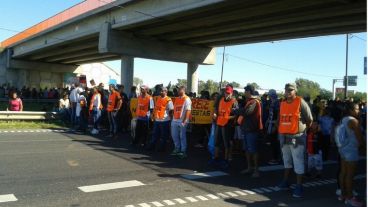 La situación en la autopista Rosario-Buenos Aires.