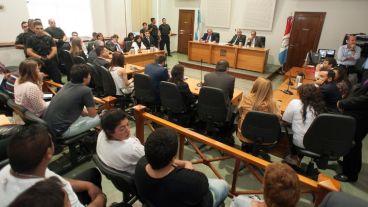 La sala del Tribunal en el momento de las sentencias.