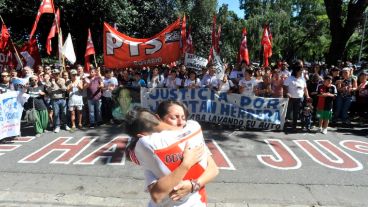 El dolor de los familiares de Jonatan este jueves.