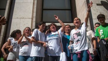 El dolor de los familiares de Jonatan este jueves.