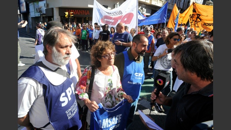 El acto del Movimiento Sindical Rosario.