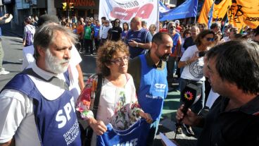 El acto del Movimiento Sindical Rosario.