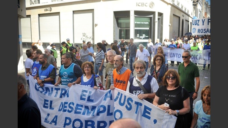 El acto del Movimiento Sindical Rosario.