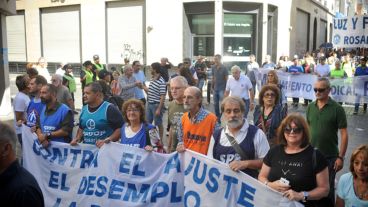 El acto del Movimiento Sindical Rosario.