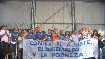 El acto del Movimiento Sindical Rosario.